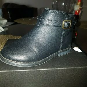 Gap black booties - Leather Ankle Winter Boots